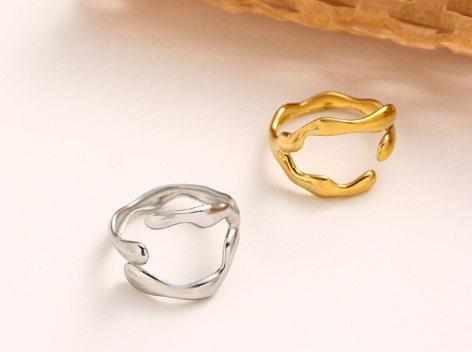 Hollow Titanium Steel Ring for Women