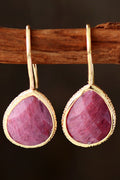 Natural Stone Teardrop Earrings